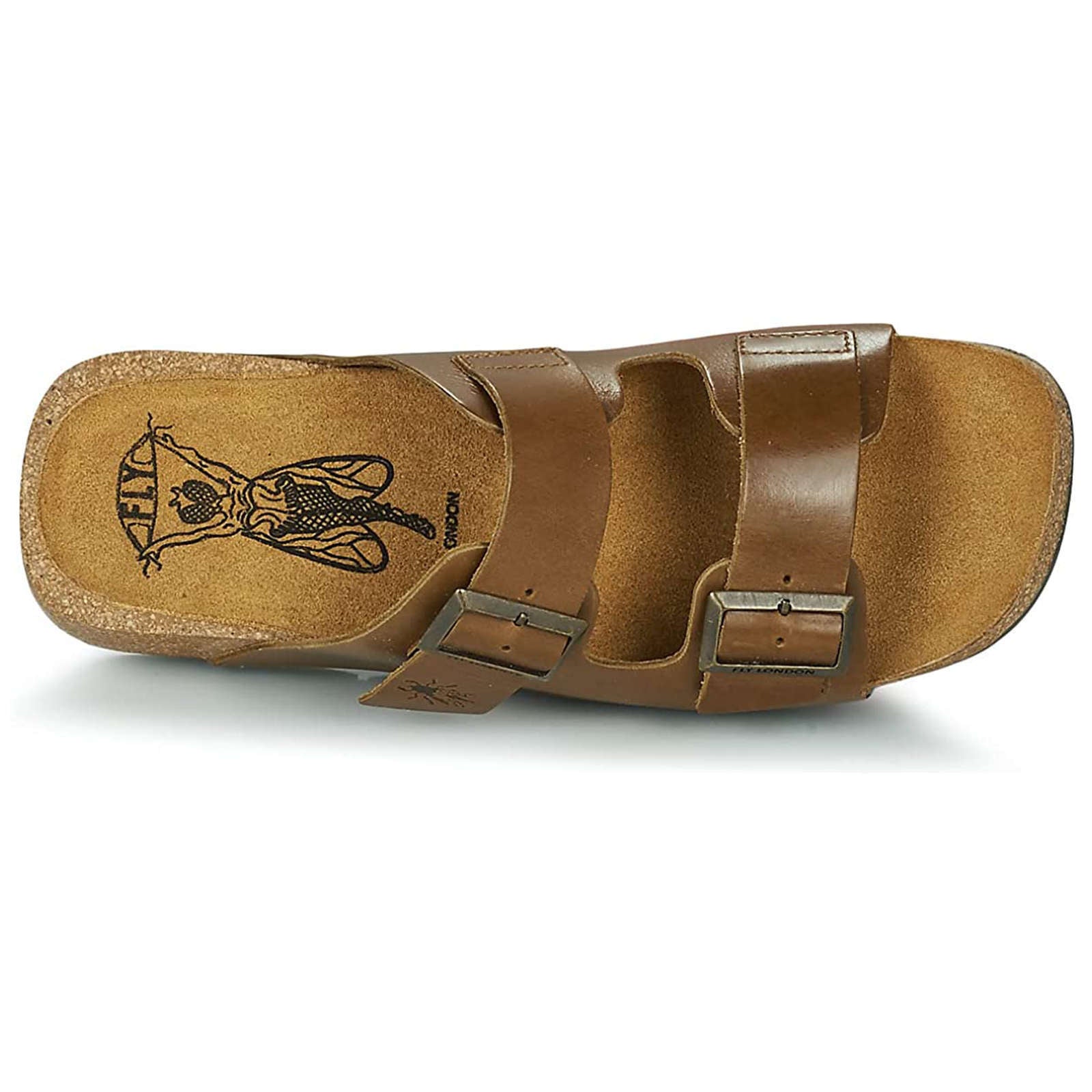 Fly London CAJA721FLY Leather Womens Sandals#color_camel