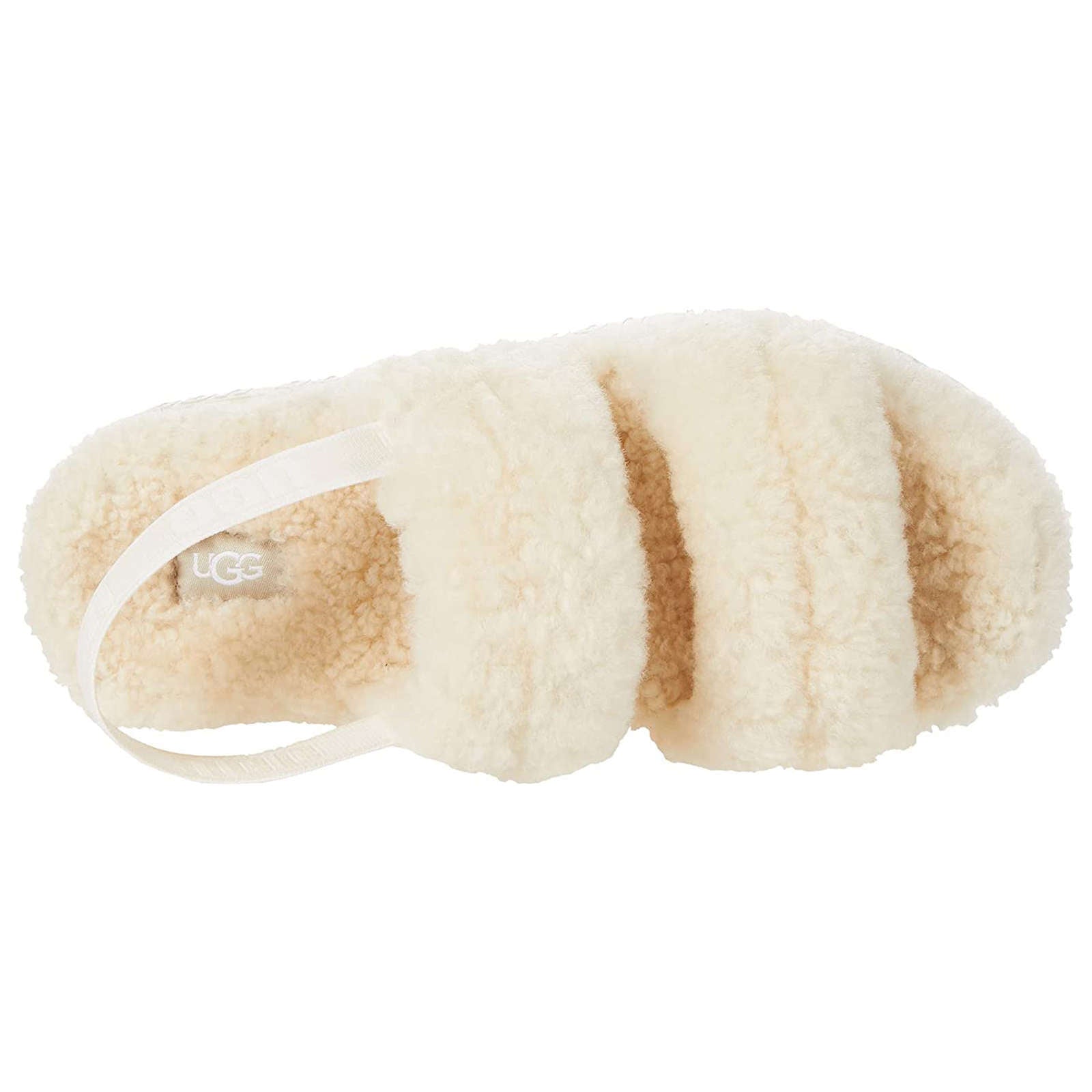 UGG Oh Fluffita Curly Sheepskin Women's Slide Sandals#color_natural