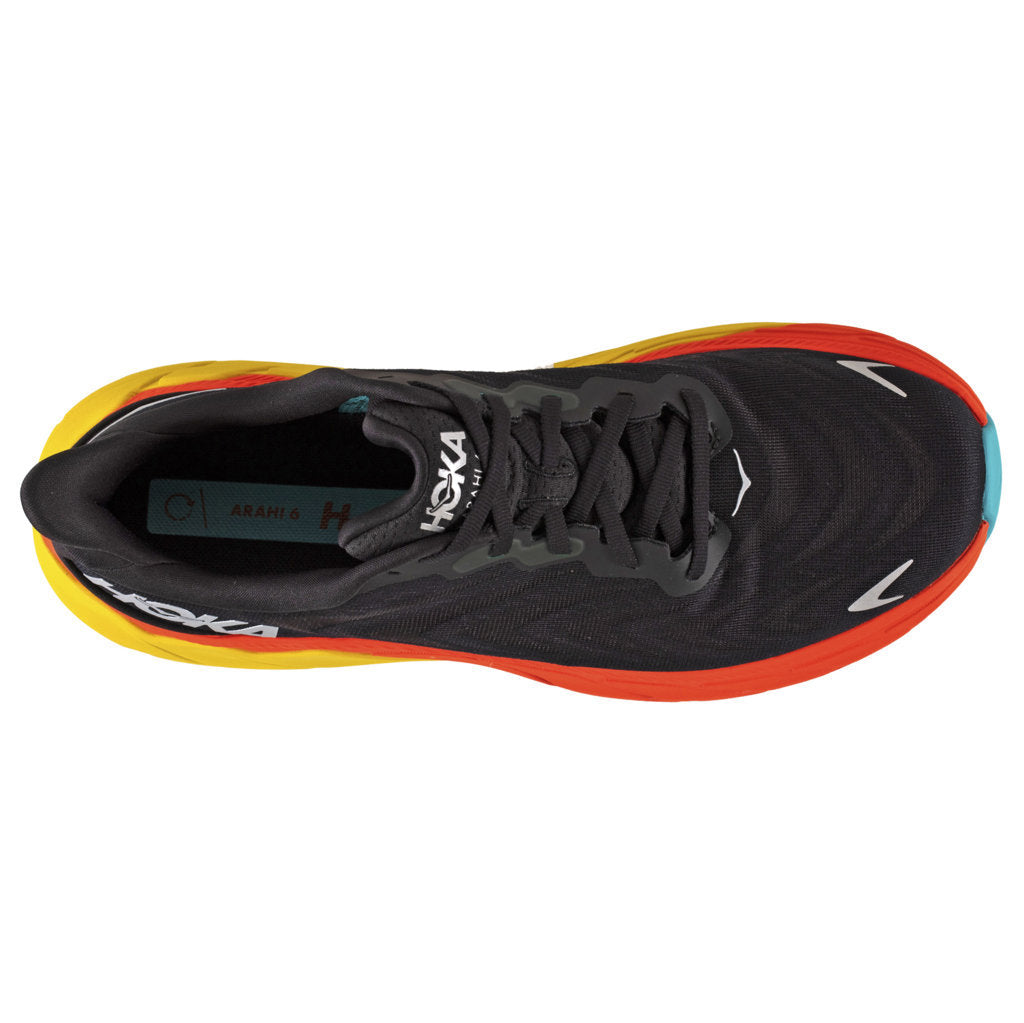 Hoka One One Arahi 6 Textile Mens Trainers#color_black flame