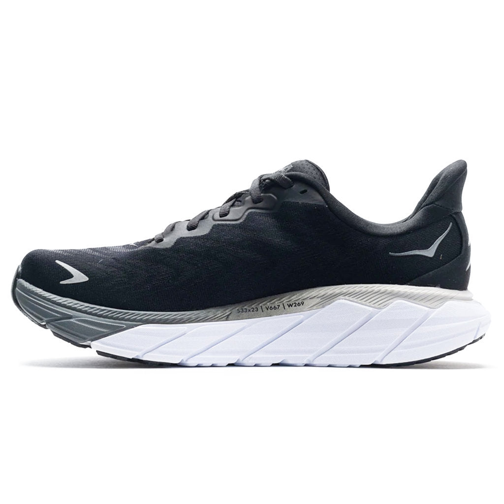 Hoka One One Arahi 6 Textile Mens Trainers#color_black white