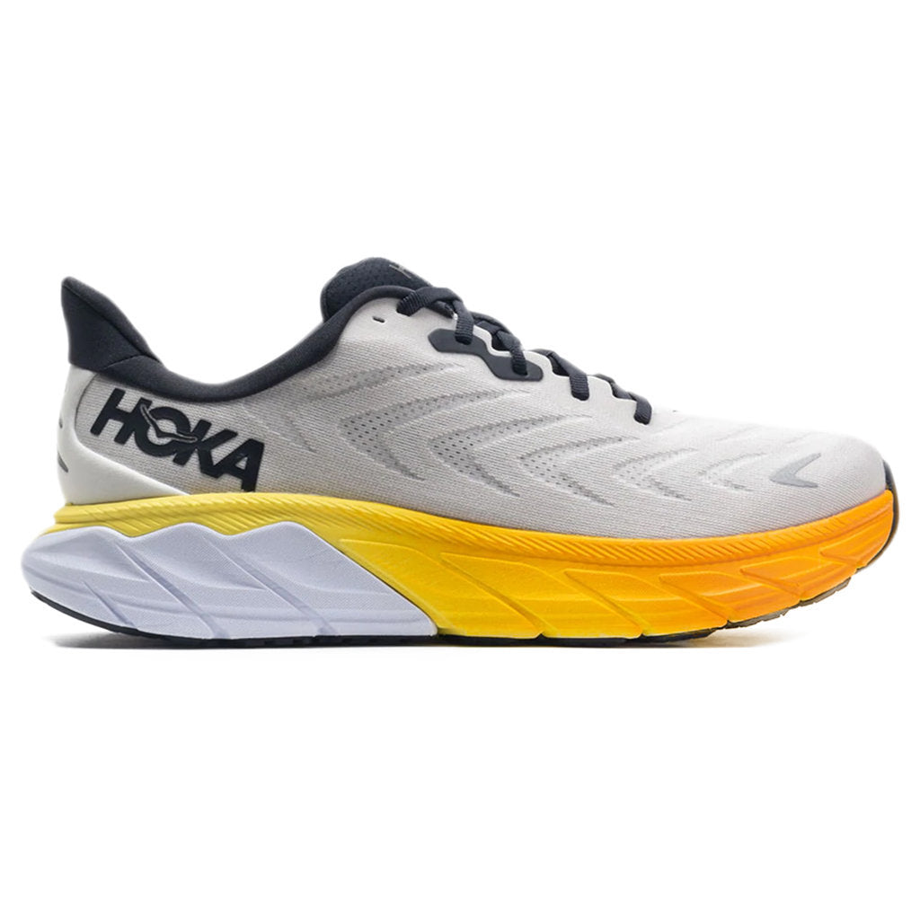 Hoka One One Arahi 6 Textile Mens Trainers#color_nimbus cloud blanc de blanc