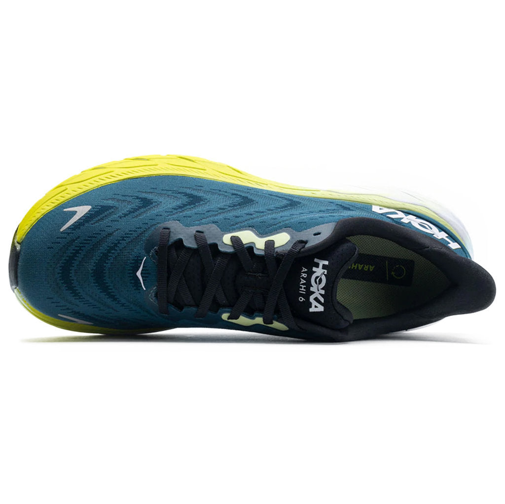 Hoka One One Arahi 6 Textile Mens Trainers#color_blue graphite blue coral