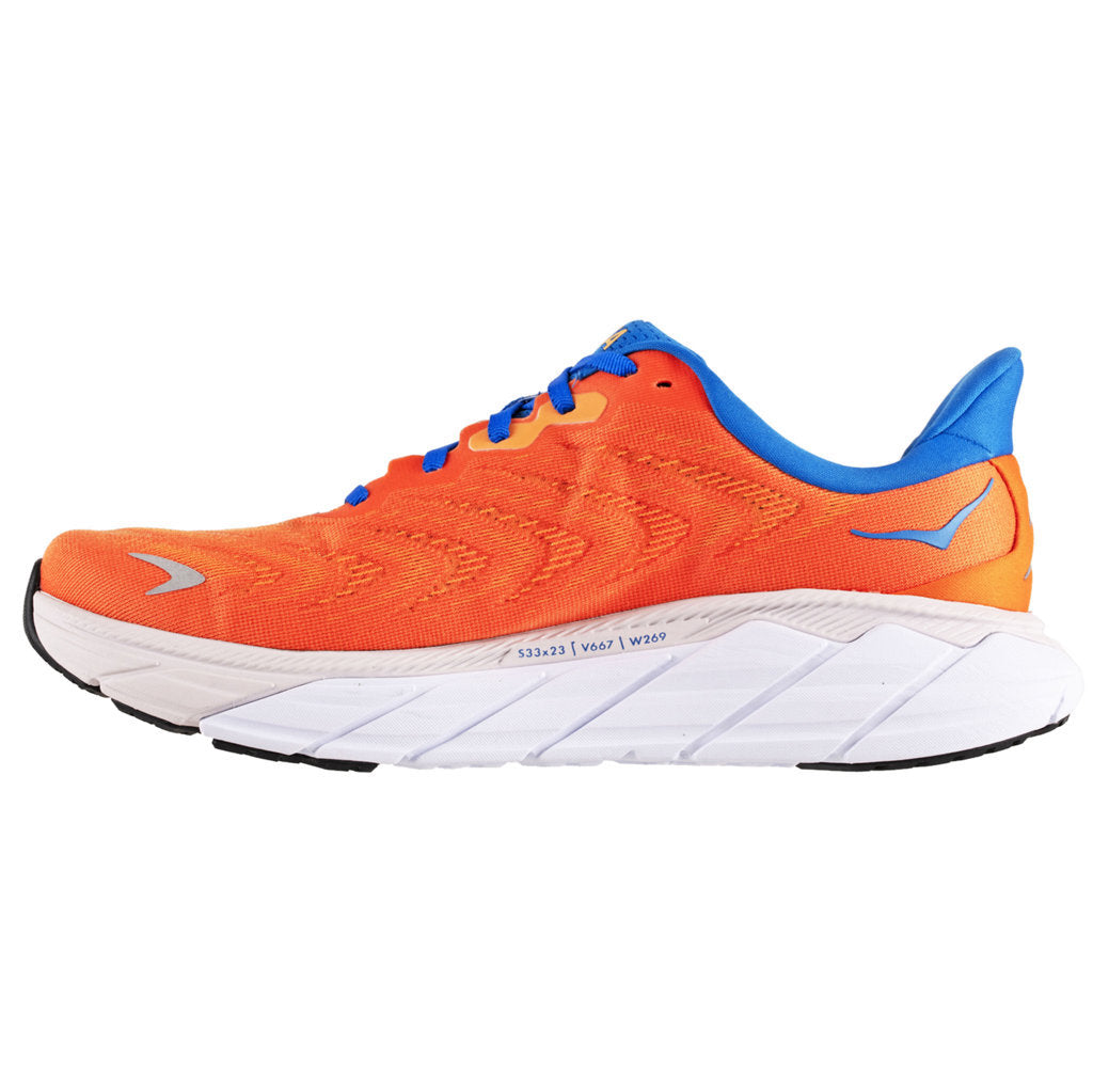 Hoka One One Arahi 6 Textile Mens Trainers#color_vibrant orange coastal sky