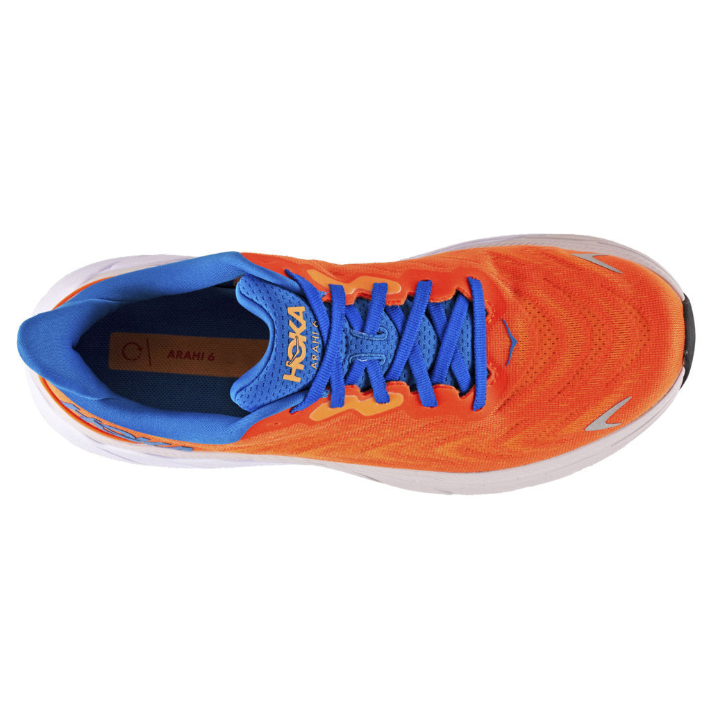 Hoka One One Arahi 6 Textile Mens Trainers#color_vibrant orange coastal sky