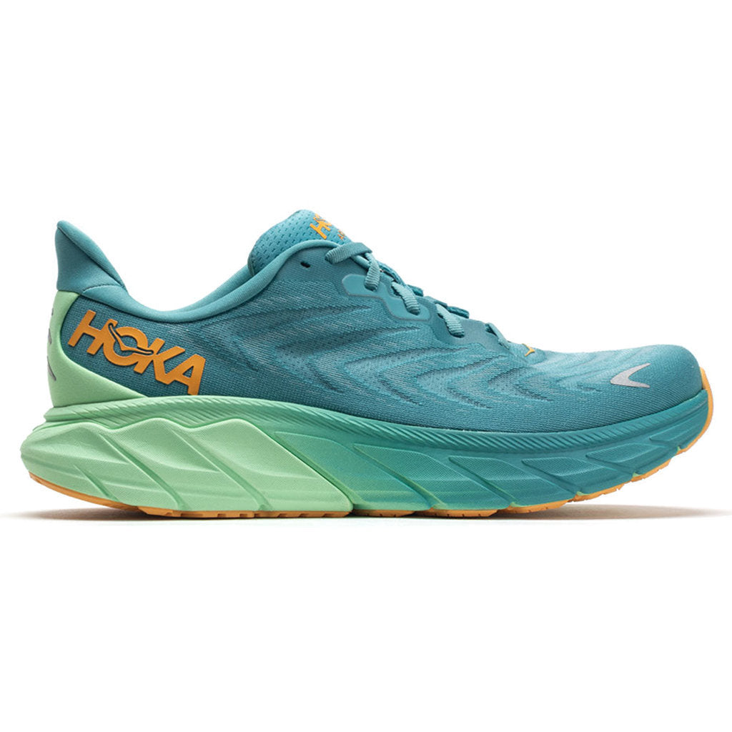 Hoka One One Arahi 6 Textile Mens Trainers#color_ocean mist lime glow