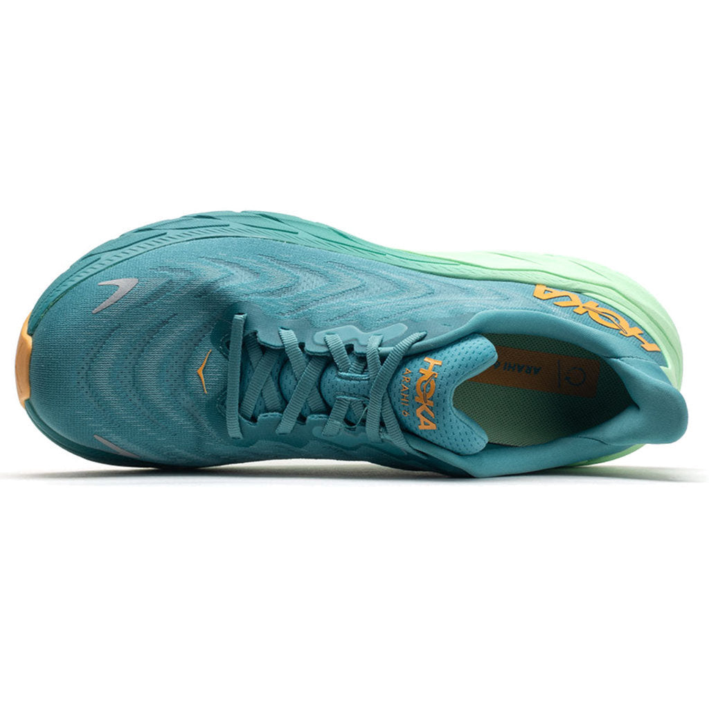 Hoka One One Arahi 6 Textile Mens Trainers#color_ocean mist lime glow