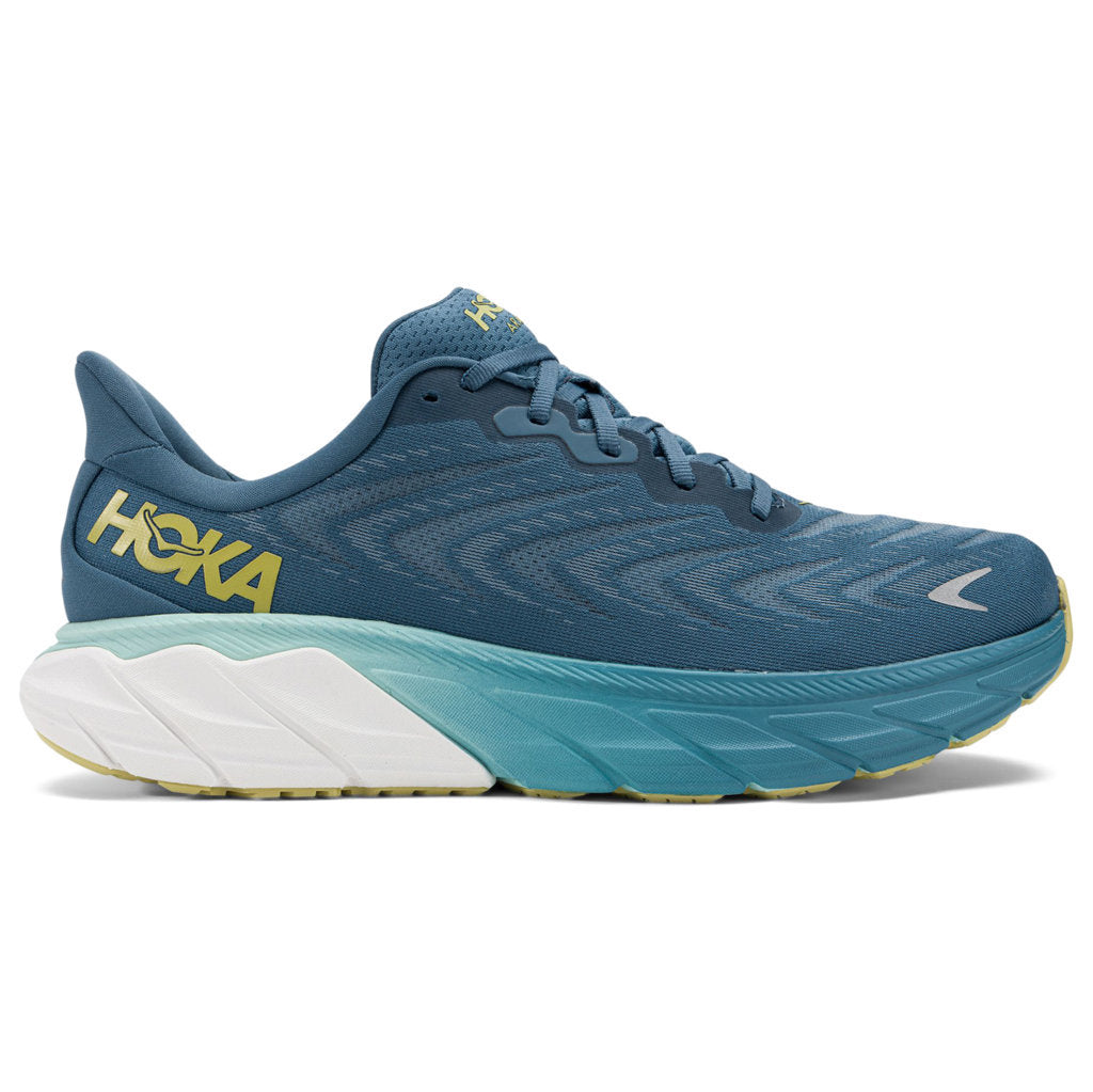 Hoka One One Arahi 6 Textile Mens Trainers#color_bluesteel sunlit ocean