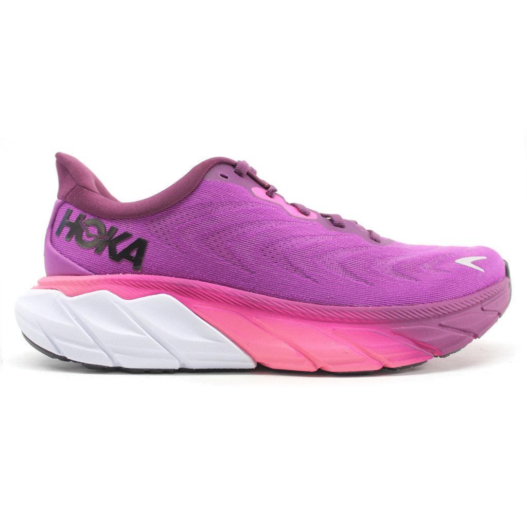 Hoka One One Arahi 6 Textile Womens Trainers#color_grape wine beautyberry