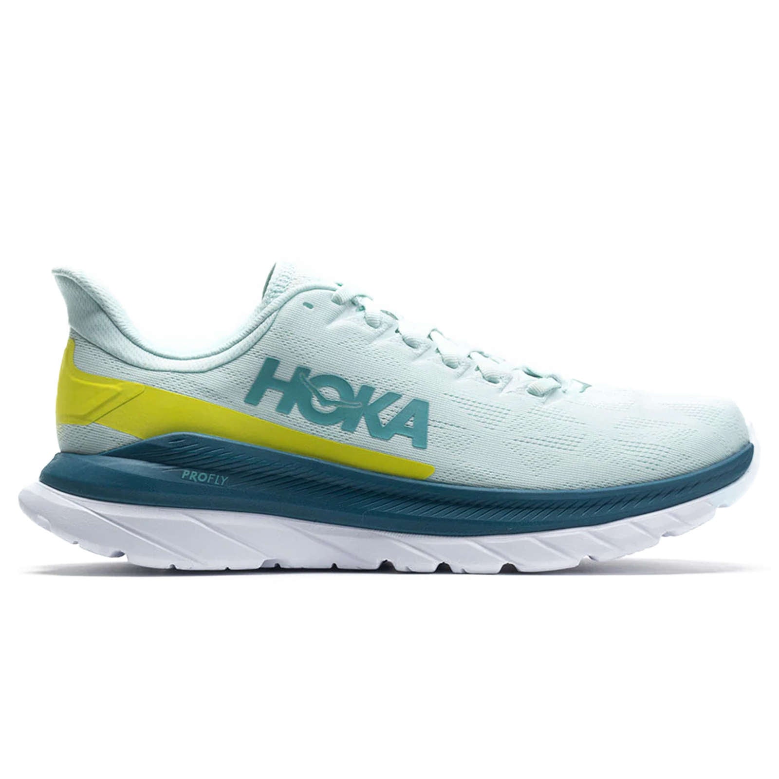 Hoka One One Mach 4 Mesh Men's Low-Top Road Running Trainers#color_blue glass evening primrose