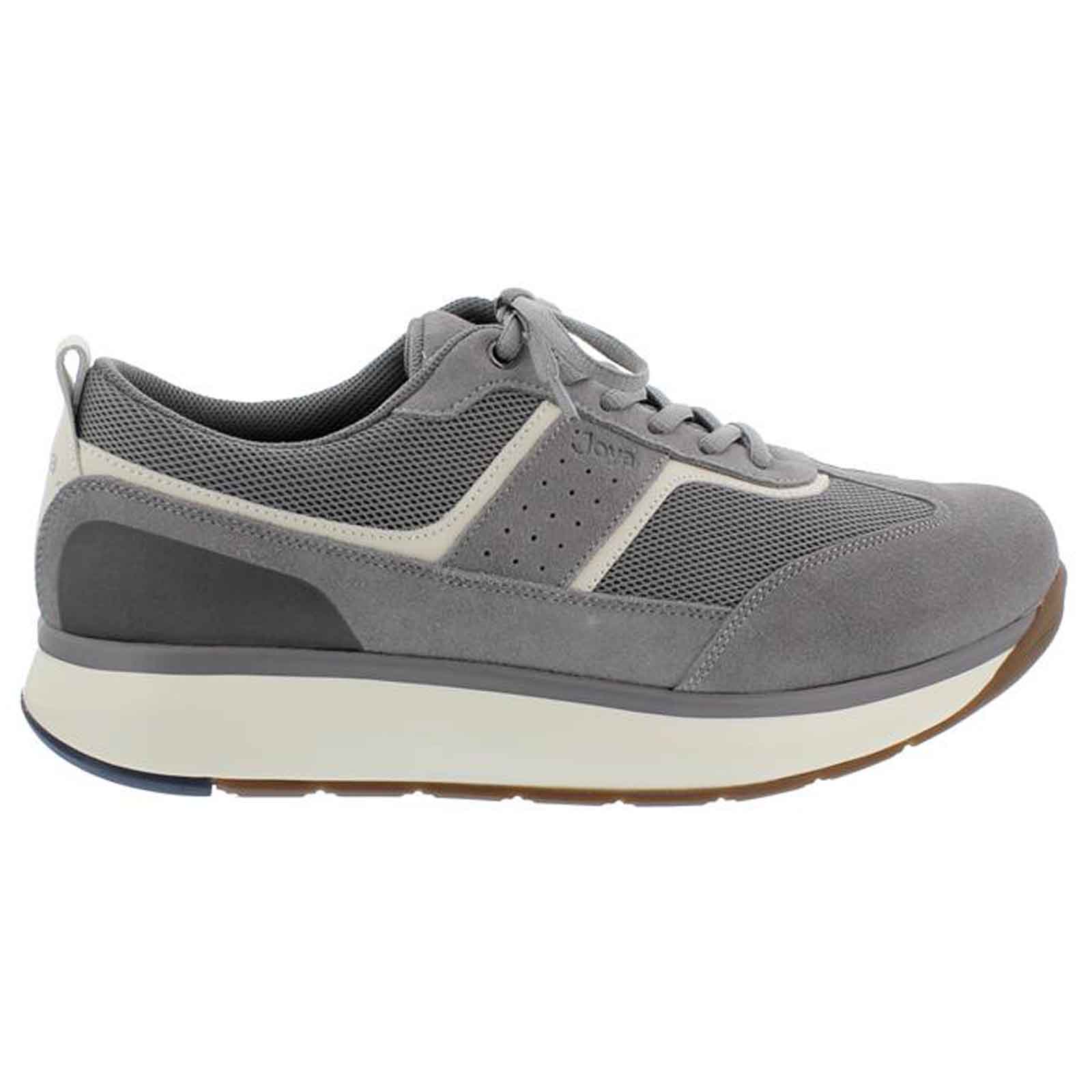 Joya David II Suede Textile Mens Trainers#color_grey