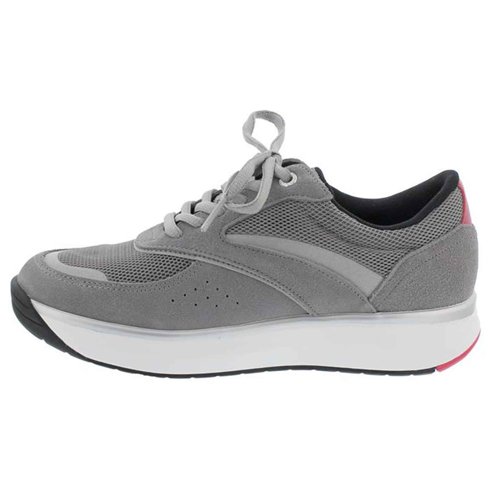 Joya Sydney II Velour Leather & Textile Women's Trainers#color_grey