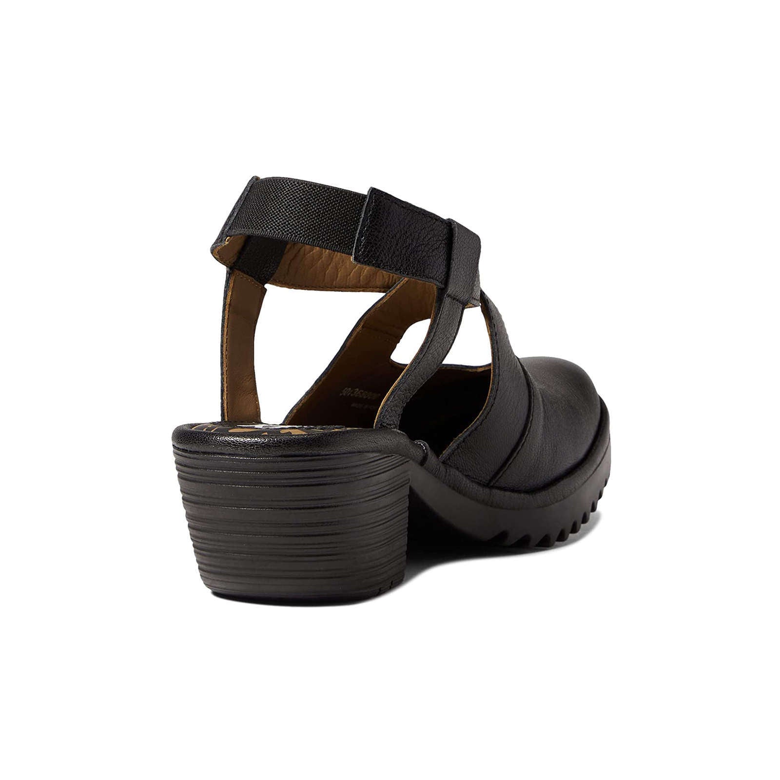 Fly London WAGE368FLY Mousse Leather Womens Sandals#color_black