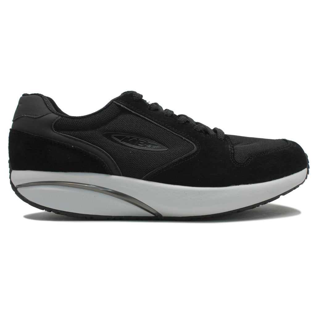 MBT MBT 1997 Classic Leather Textile Mens Trainers#color_black white