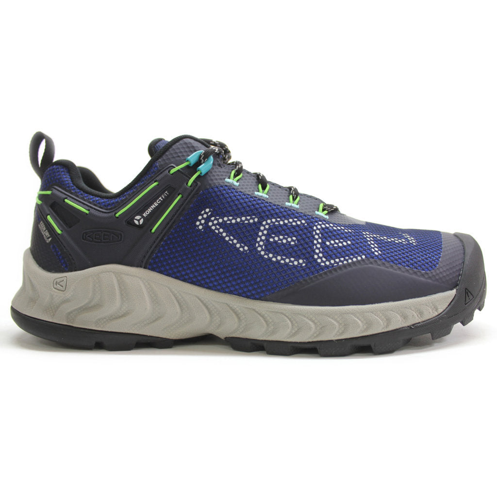 Keen NXIS EVO Mesh Men's Lightweight Waterproof Hiking Trainers#color_sky captain green flash