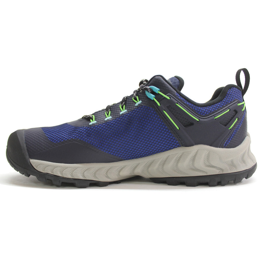 Keen NXIS EVO Mesh Men's Lightweight Waterproof Hiking Trainers#color_sky captain green flash