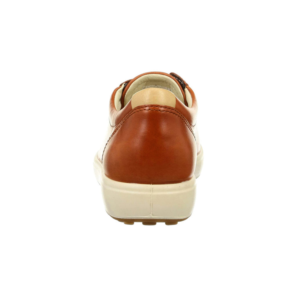 Ecco Soft 7 Smooth Leather Womens Trainers#color_cognac