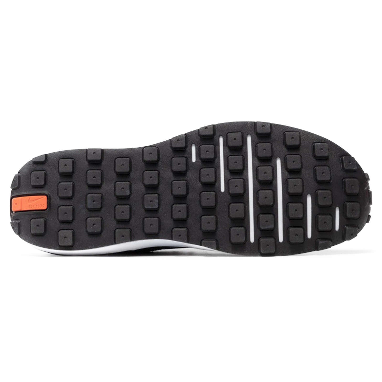 Nike Waffle One Leather Textile Men's Low-Top Trainers#color_black black white orange