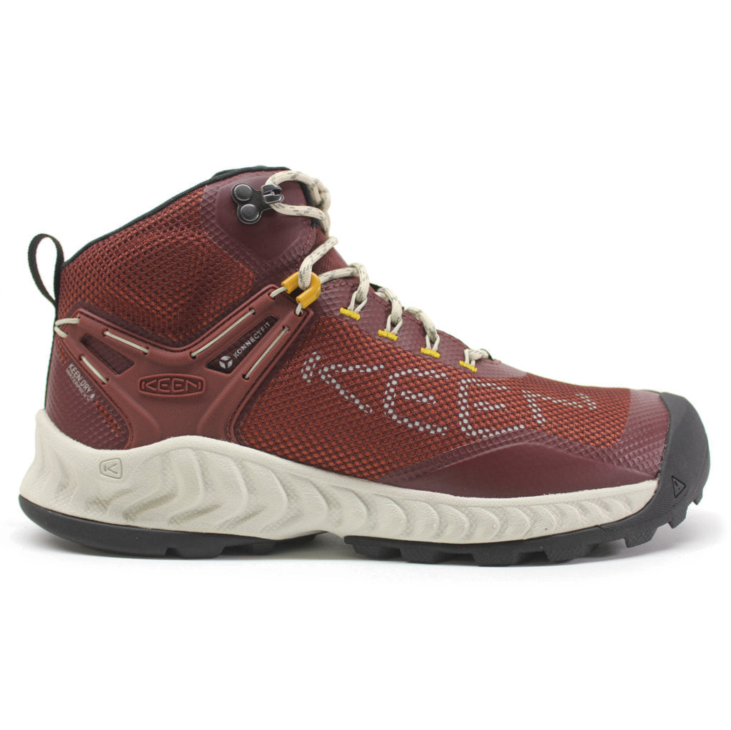 Keen Nxis Evo Mid WP Textile Synthetic Womens Boots#color_golden yellow