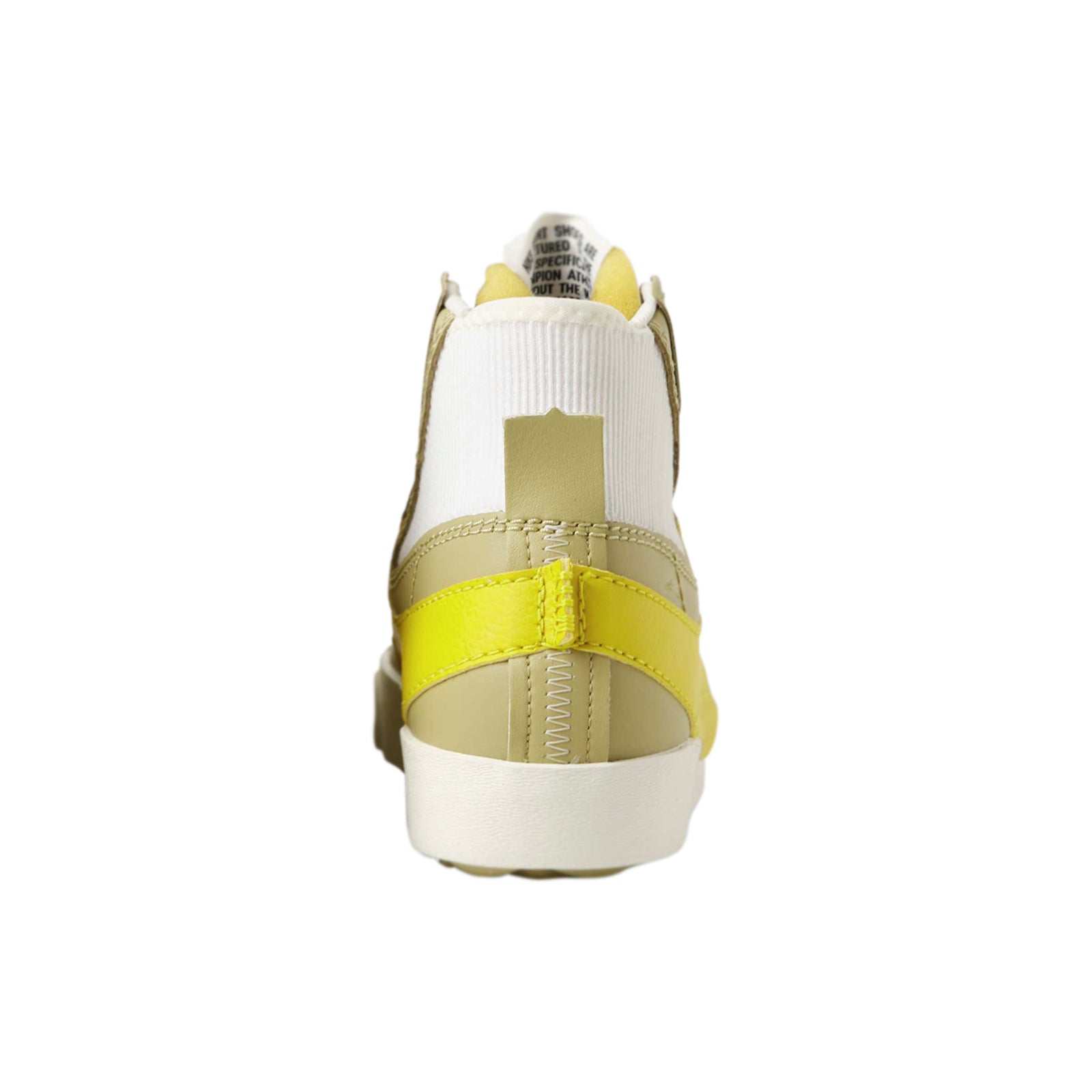 Nike Blazer Mid '77 Jumbo Leather Textile Unisex Trainers#color_wheat grass vivid sulfur sail