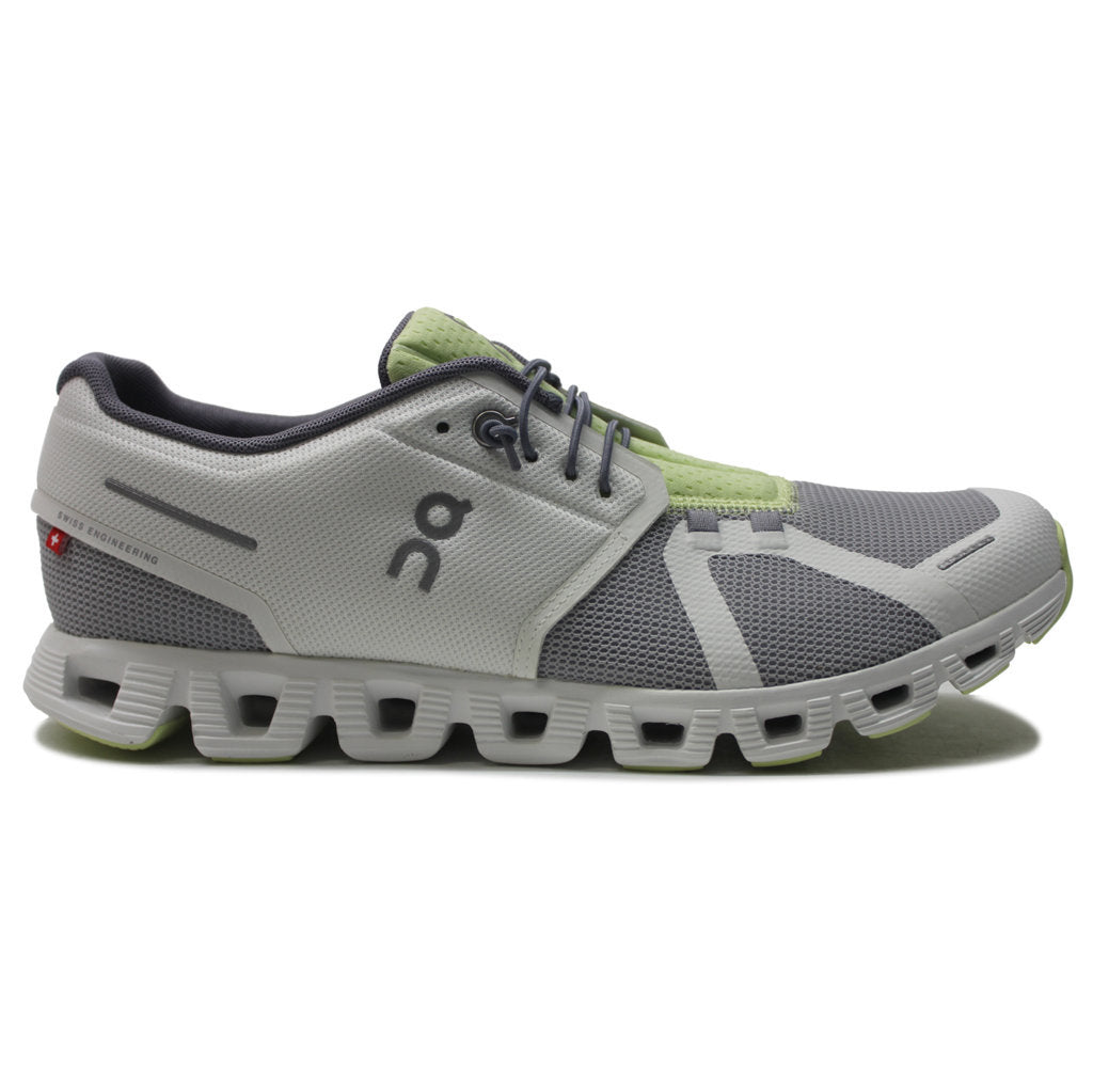 On Running Cloud 5 Push Textile Men's Low-Top Trainers#color_undyed white glacier