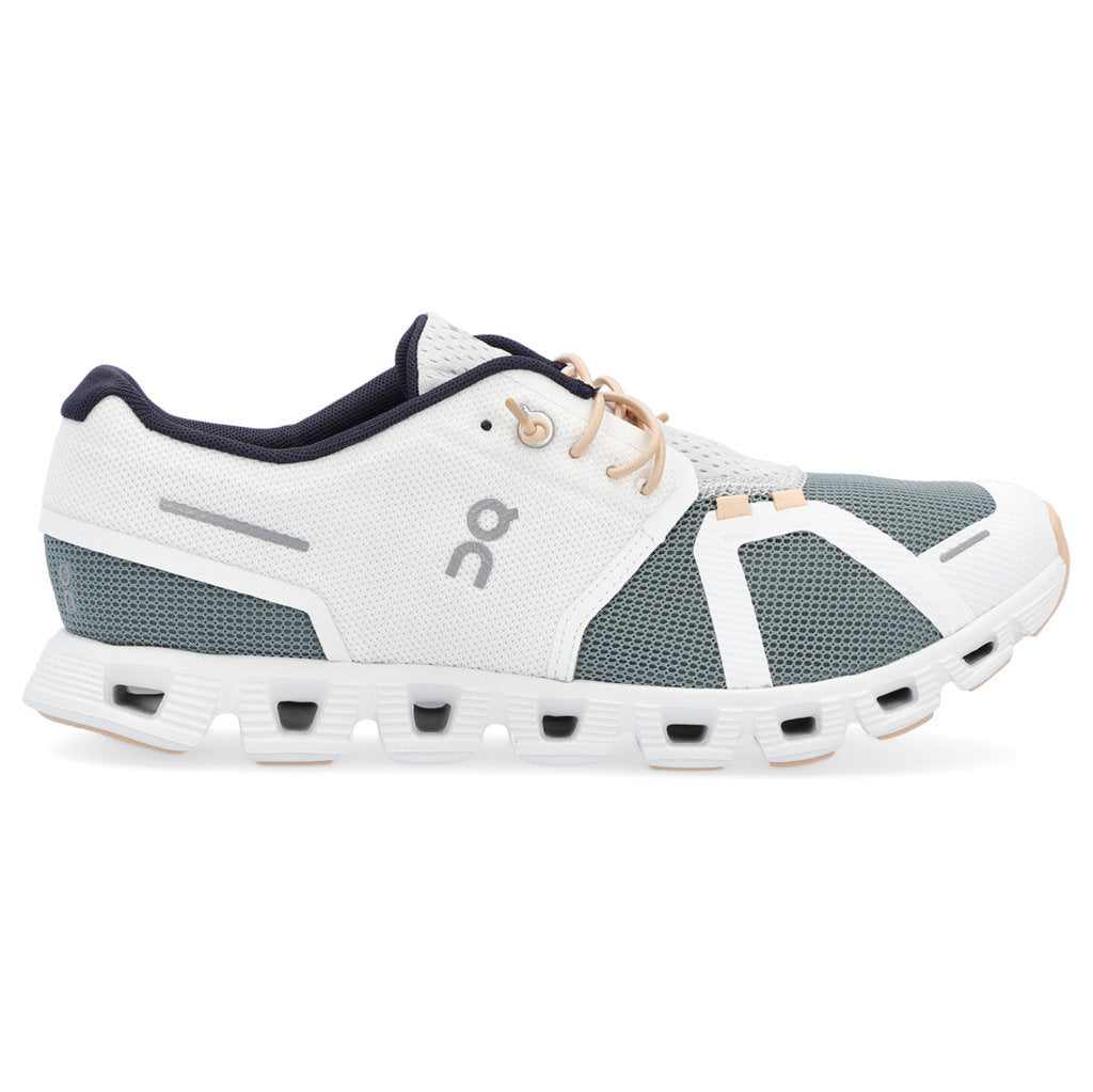 On Running Cloud 5 Push Textile Women's Low-Top Trainers#color_white cobble