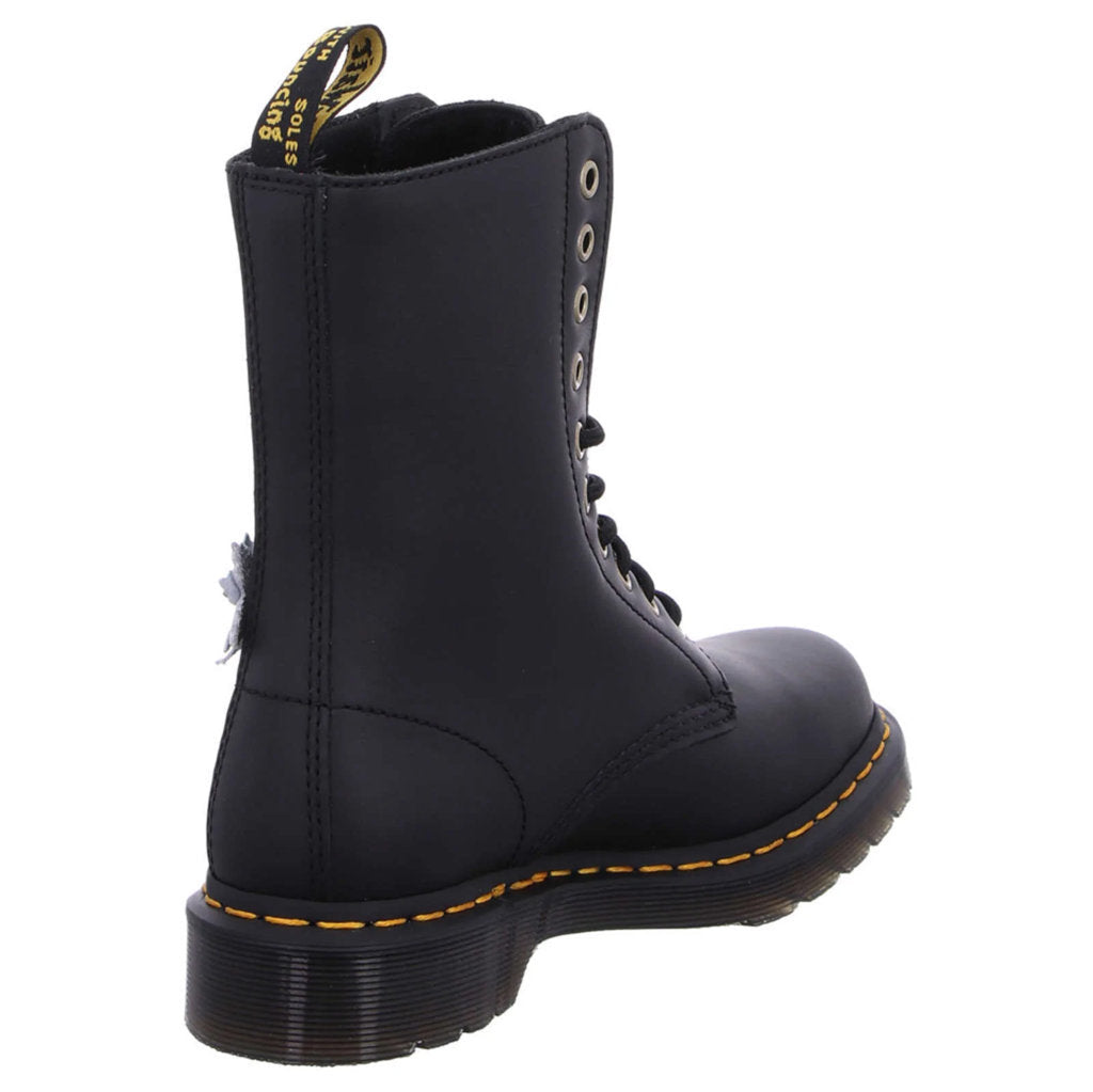 Dr. Martens 1490 Floral Bloom Nappa Leather Women's Mid-Calf Boots#color_black