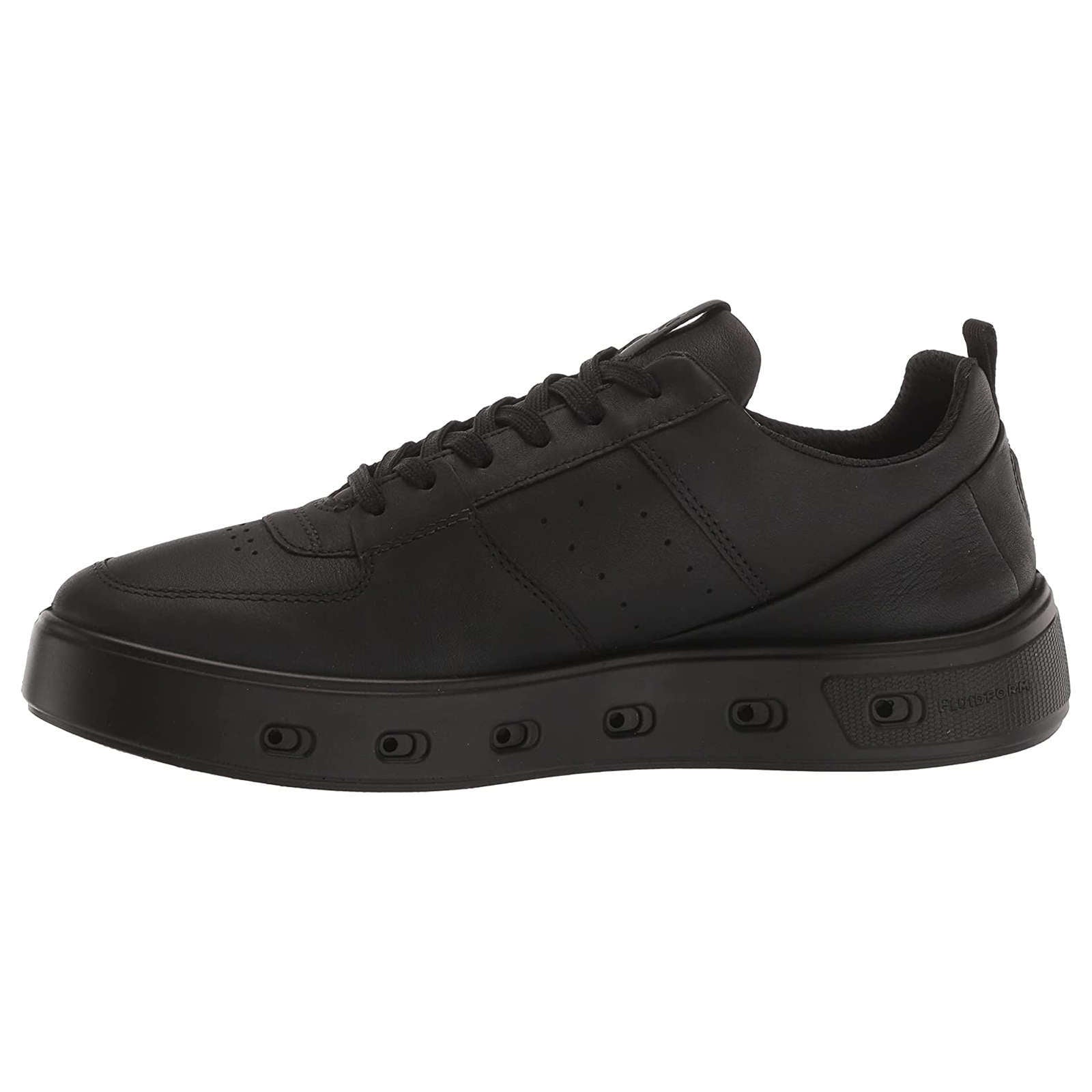 Ecco Street 720 Leather Womens Trainers#color_black