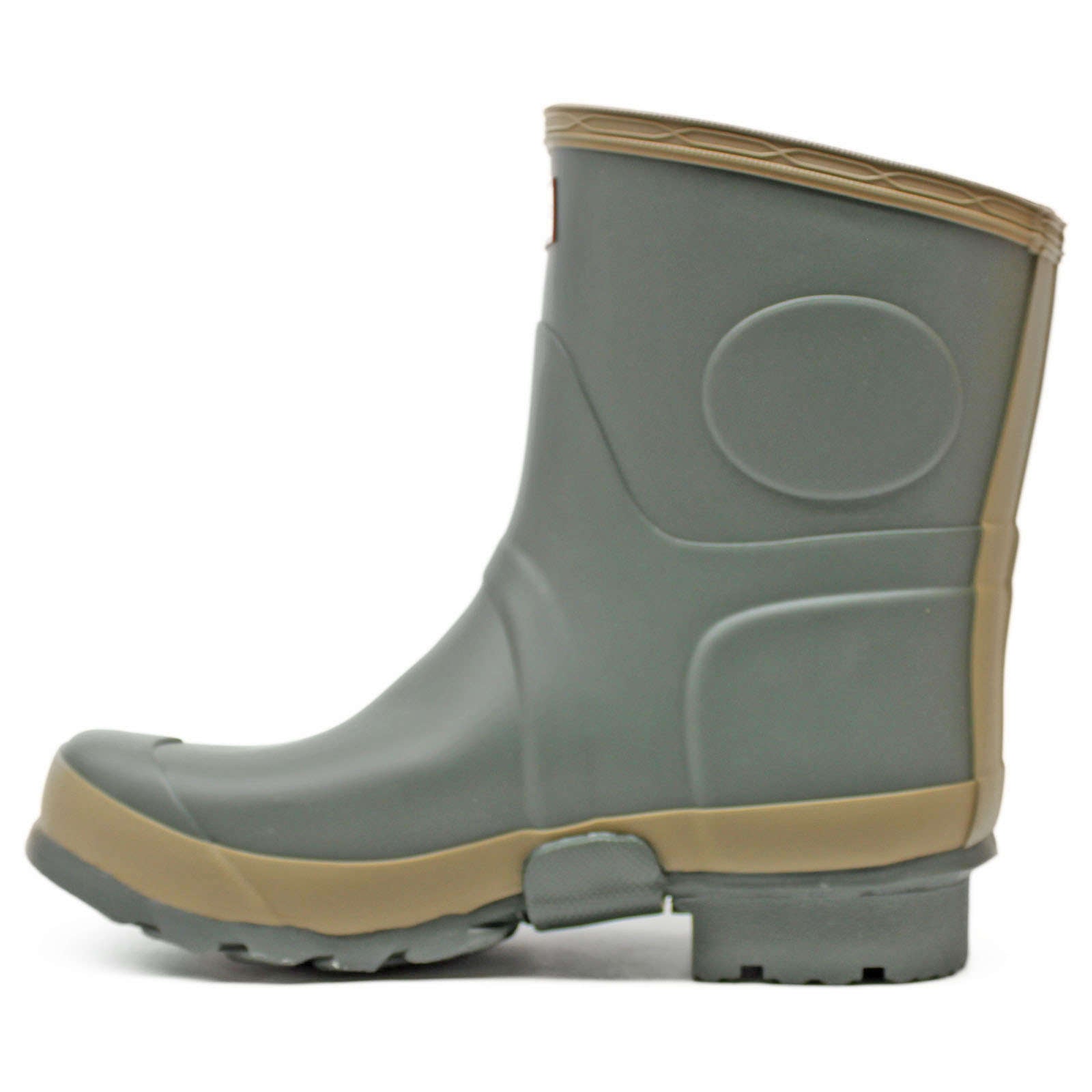 Hunter Field Gardener Rubber Women's Short Wellington Boots#color_dark olive clay