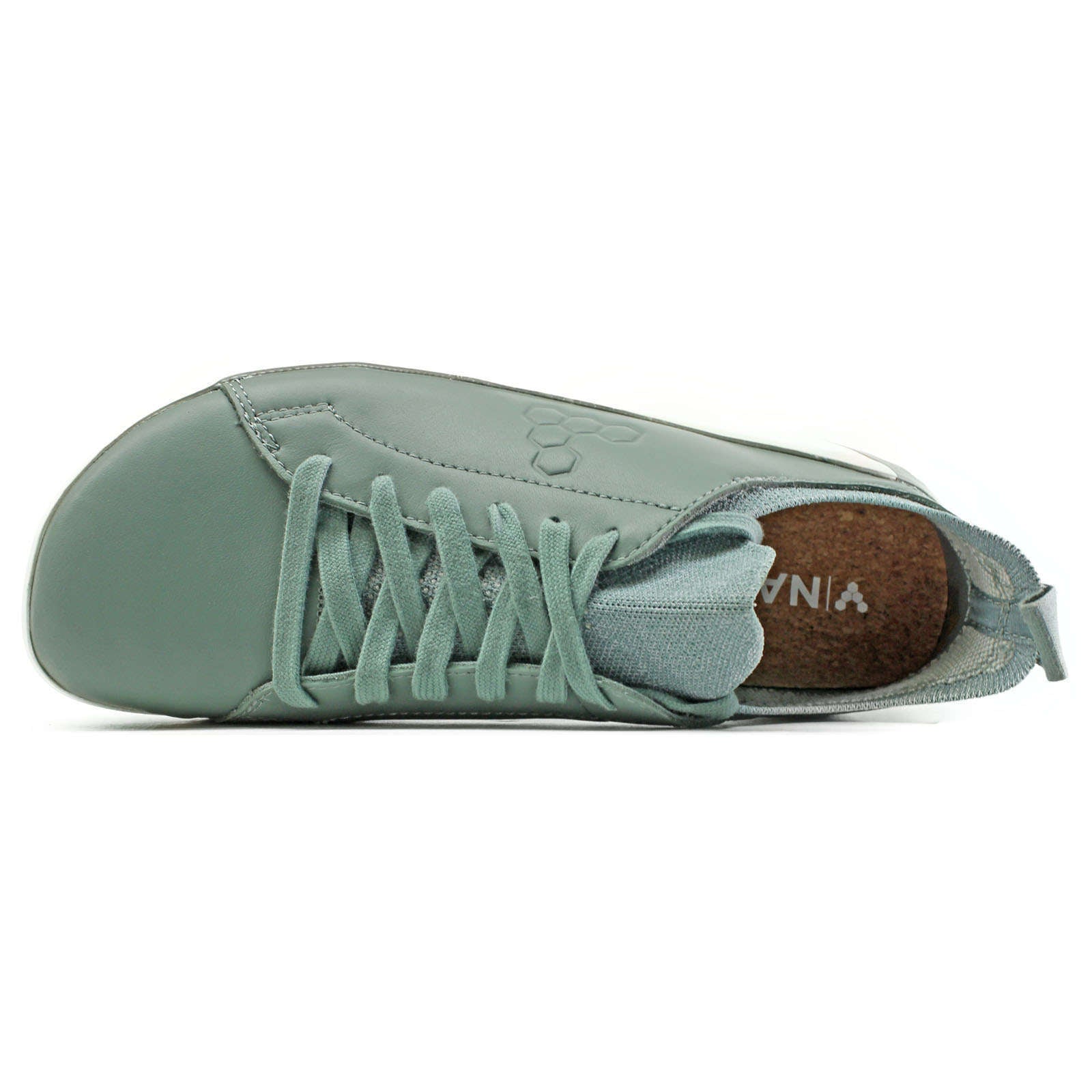 Vivobarefoot Geo Court Knit Leather Mens Trainers#color_sea green