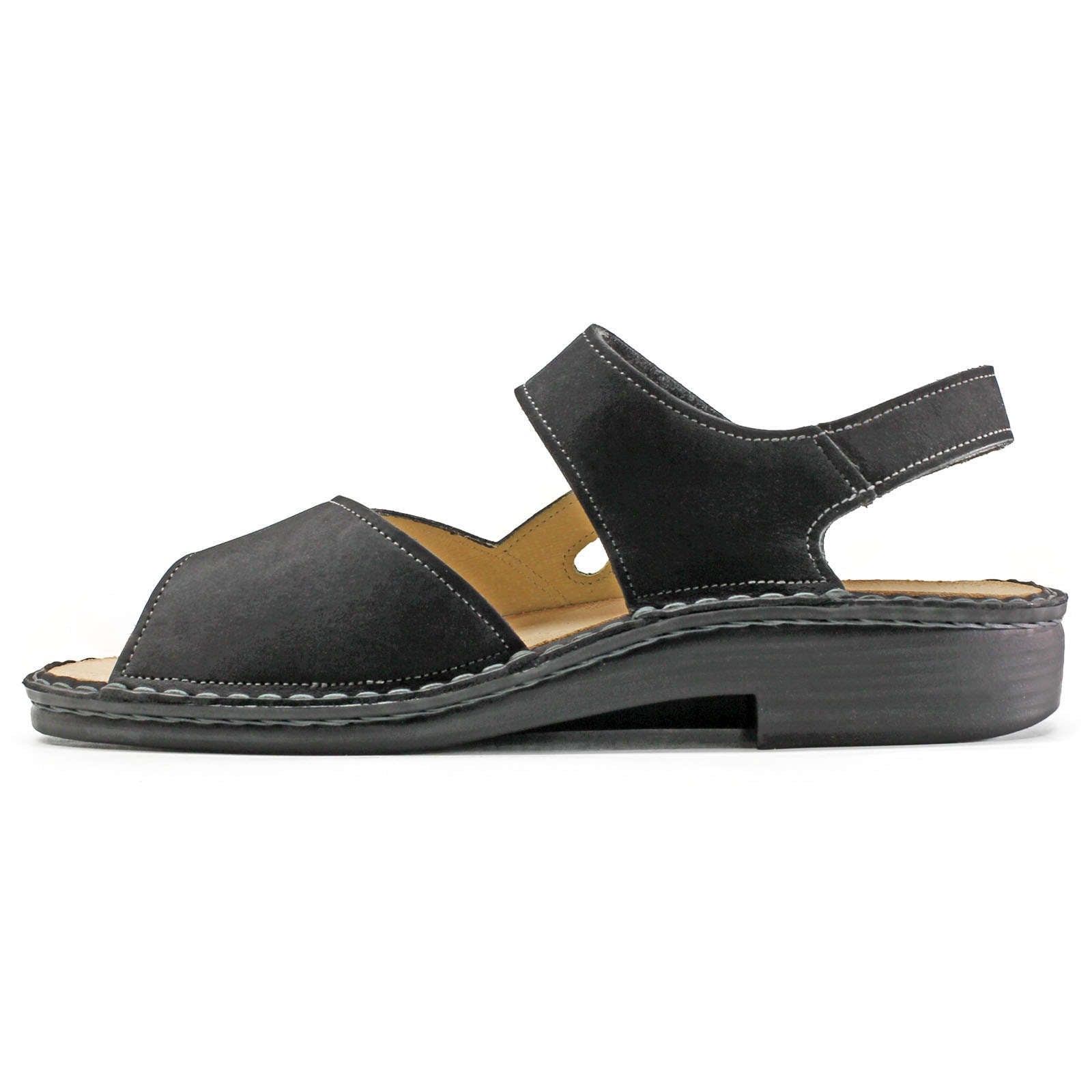 Finn Comfort Costa Nubuck Leather Women's Sandals#color_black