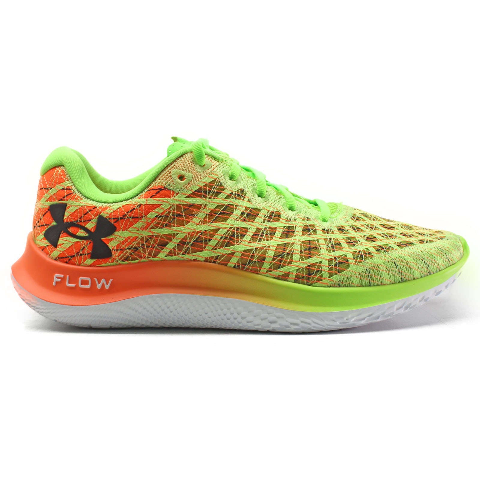 Under Armour Flow Velociti Wind 2 Synthetic Textile Men's Low-Top Trainers#color_green orange