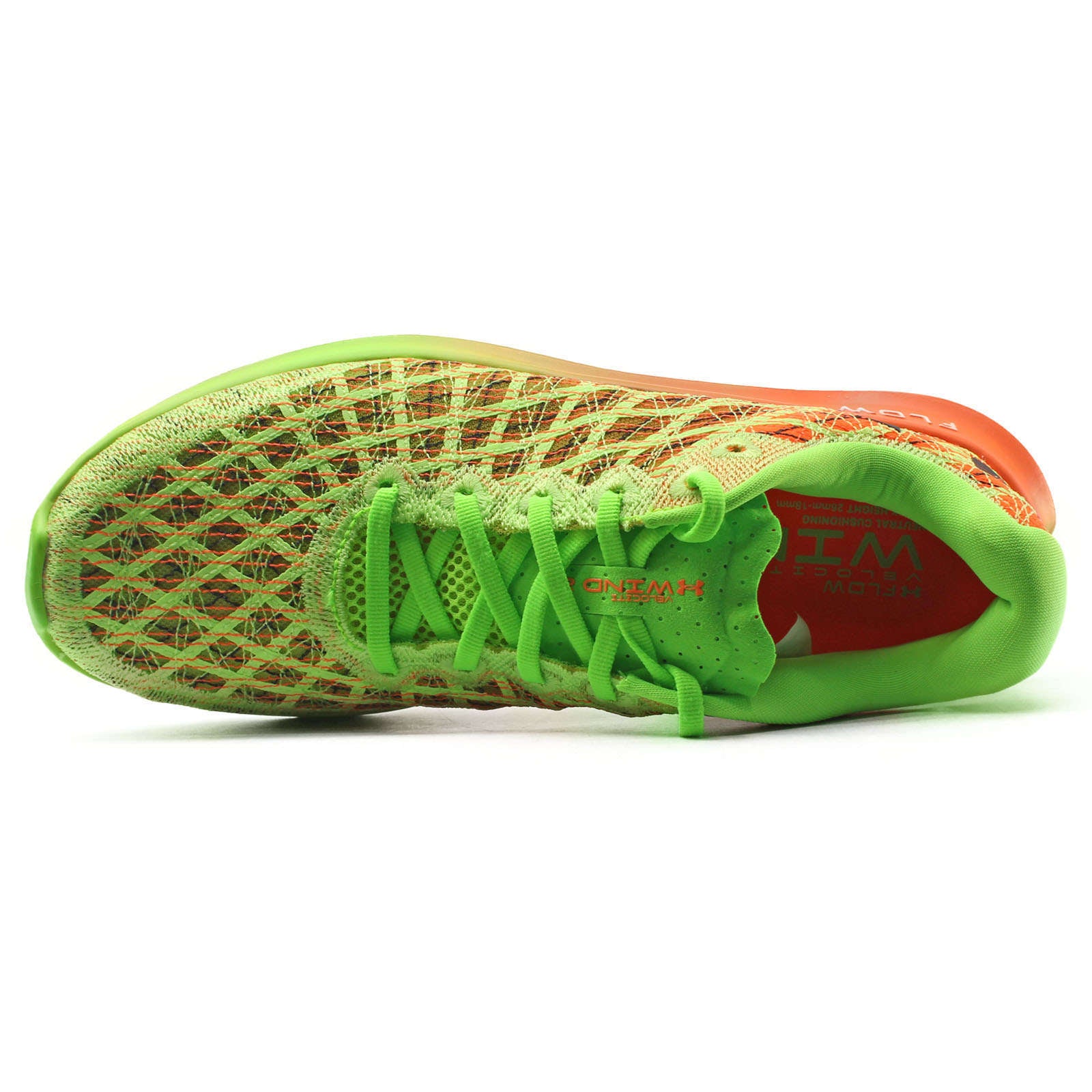 Under Armour Flow Velociti Wind 2 Synthetic Textile Men's Low-Top Trainers#color_green orange