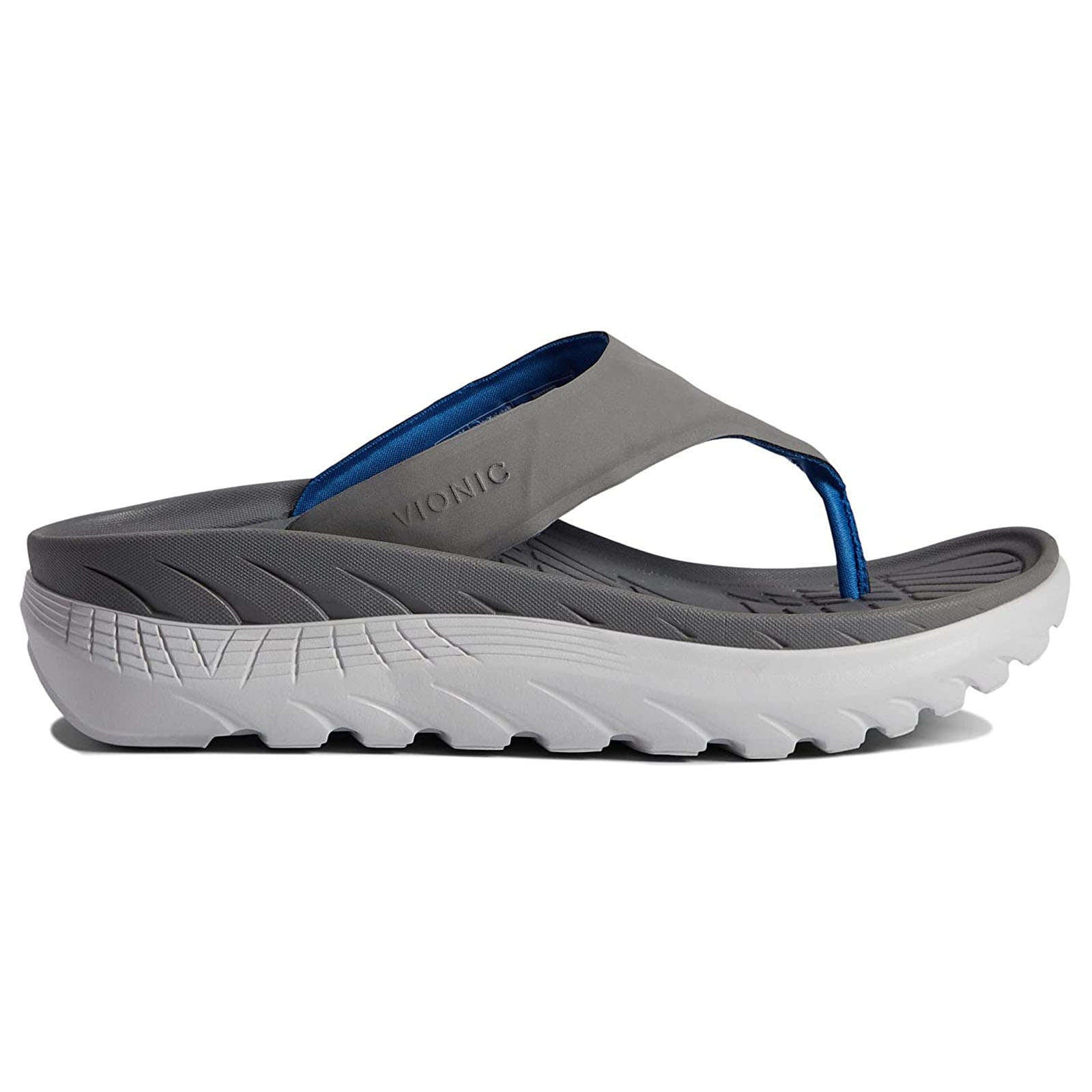 Vionic Restore Leather Unisex Sandals#color_charcoal vapor