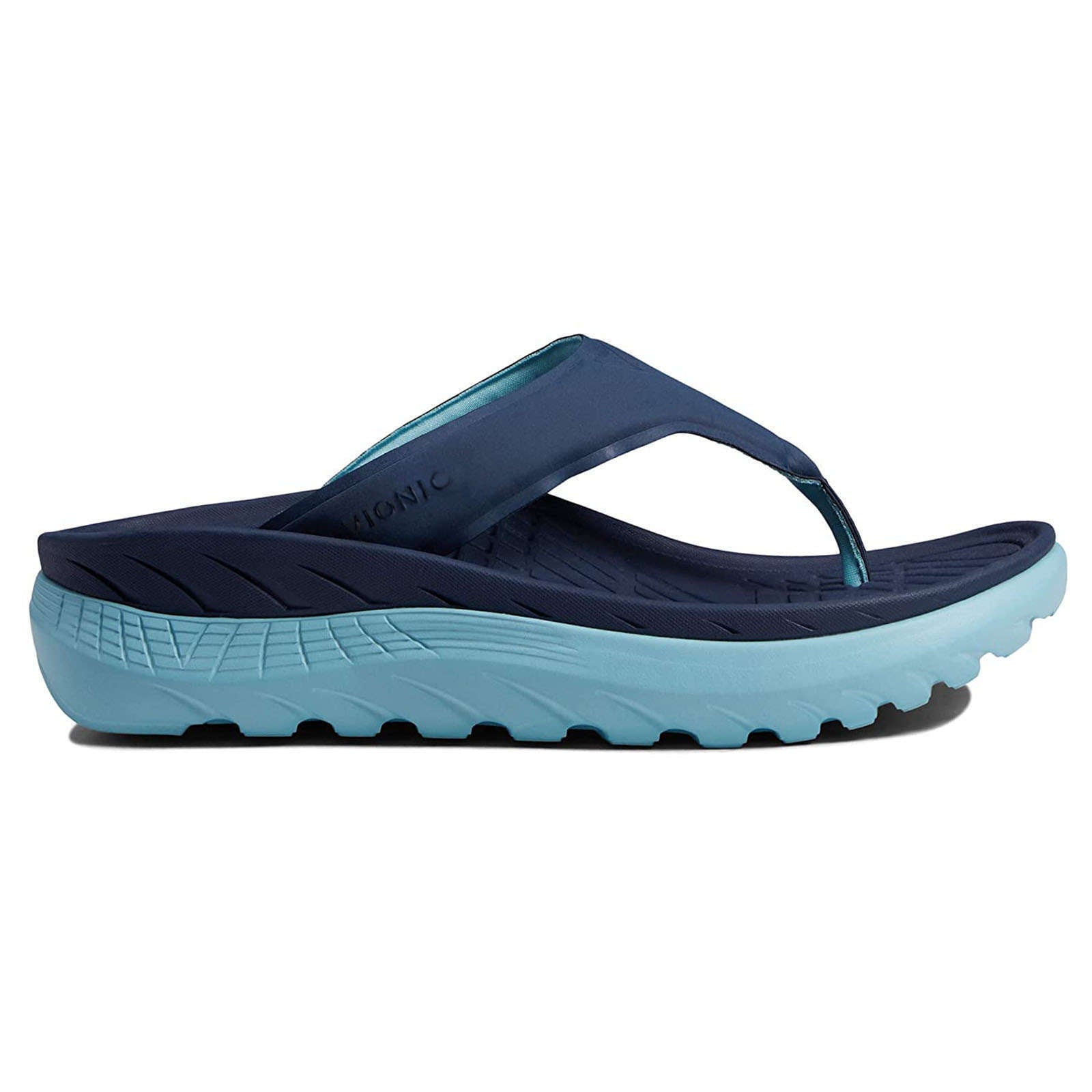 Vionic Restore Leather Womens Sandals#color_navy porcelain blue