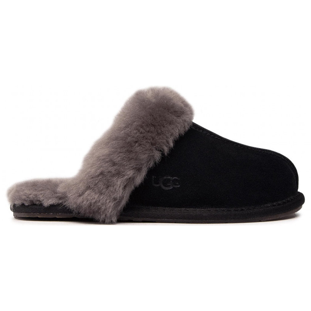 UGG Scuffette II Sheepskin Suede Women's Slide Sandals#color_black grey