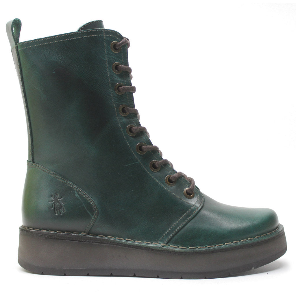 Fly London RAMI043FLY Leather Womens Boots#color_shamrock green