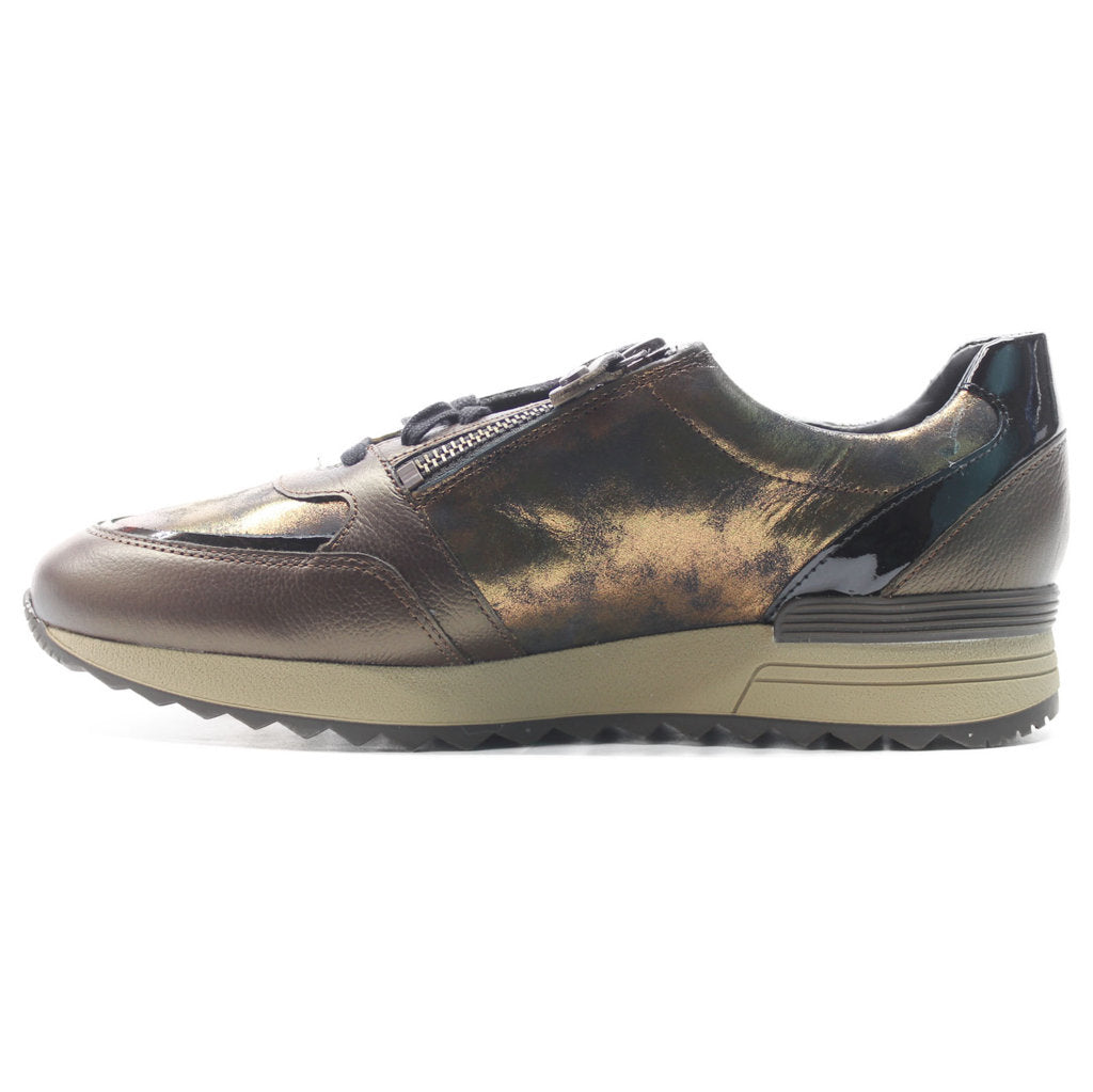 Mephisto Toscana Metallic Leather Womens Trainers#color_bronze