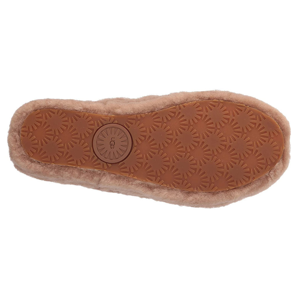 UGG Fluff Yeah Slide Suede Sheepskin Women's Sandals#color_chestnut