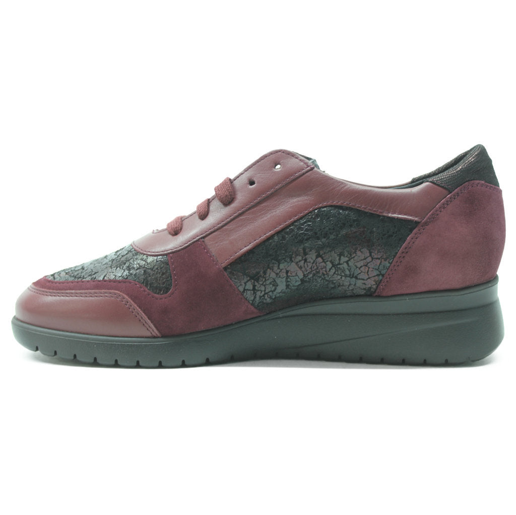 Mephisto Iasmina Leather Womens Trainers#color_wine