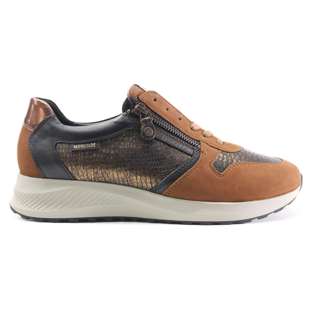 Mephisto Kim Leather Womens Trainers#color_hazelnut