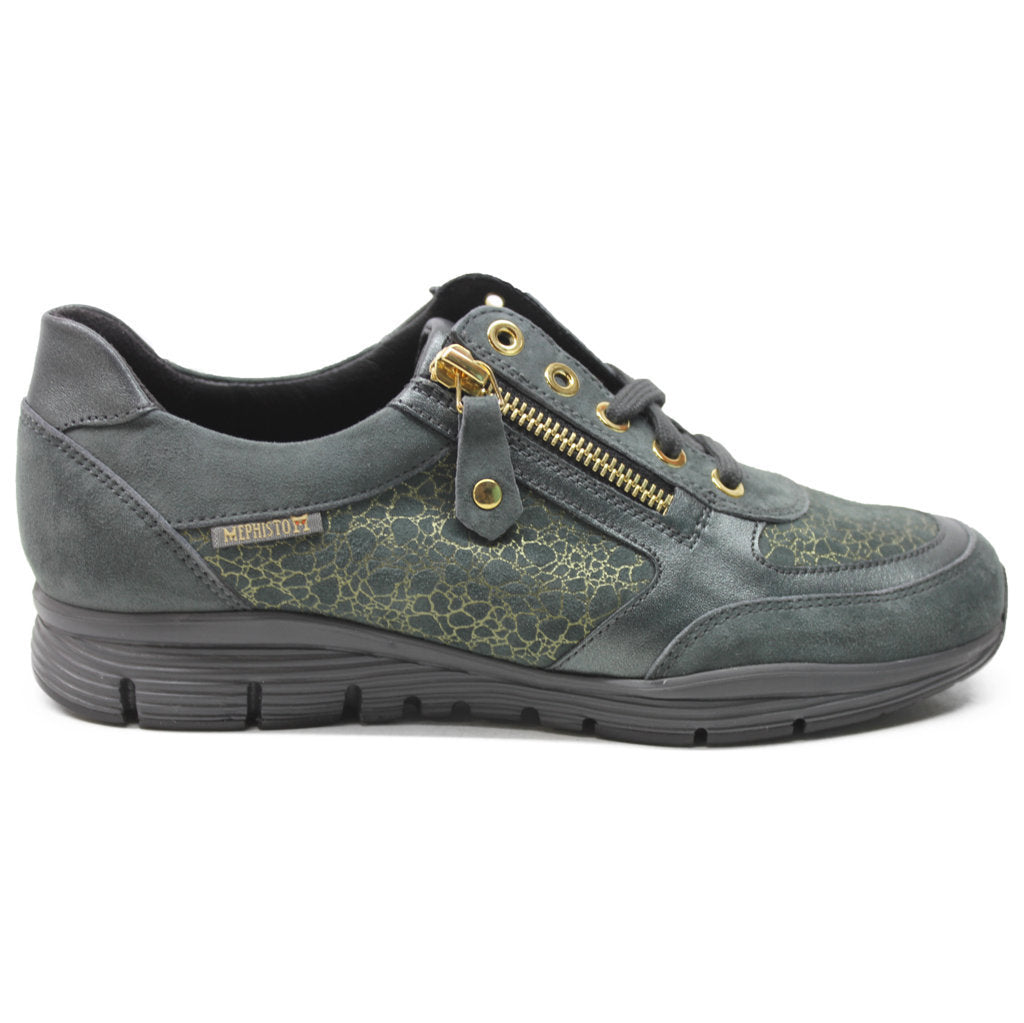 Mephisto Ylona Leather Womens Trainers#color_verdigris