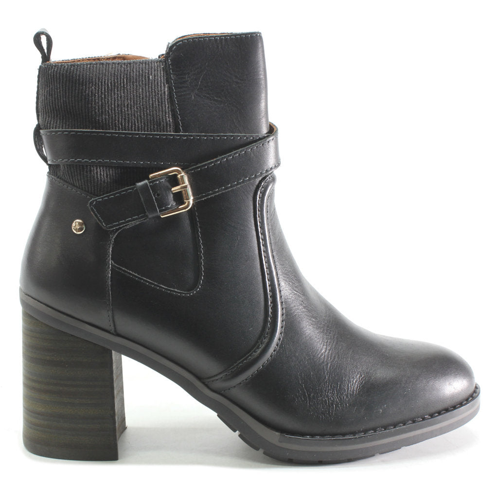 Pikolinos Pompeya W7S-8596 Leather Womens Boots#color_black