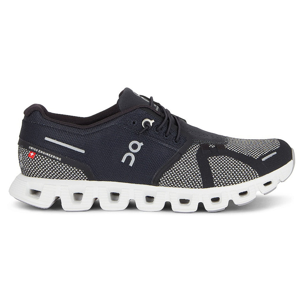 On Running Cloud 5 Combo Textile Men's Low-Top Trainers#color_black alloy