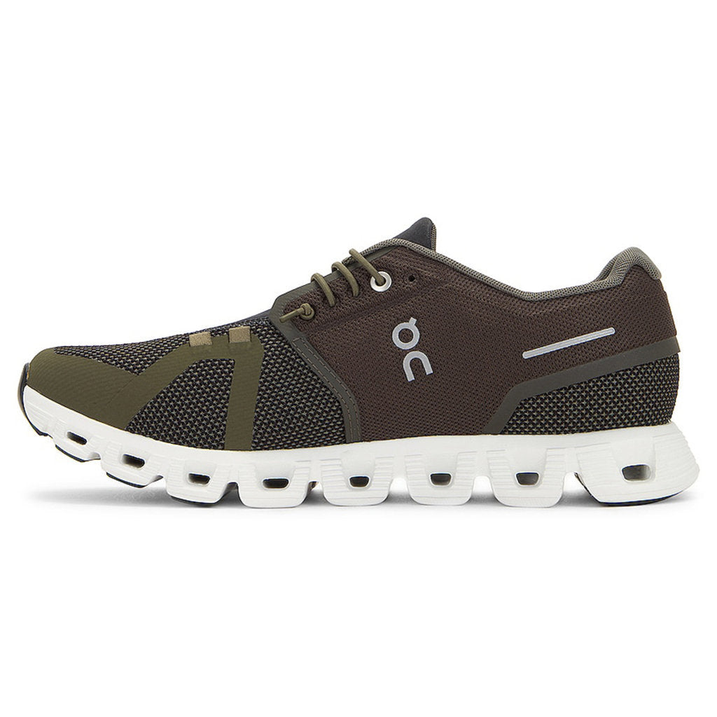 On Running Cloud 5 Combo Textile Men's Low-Top Trainers#color_olive thorn