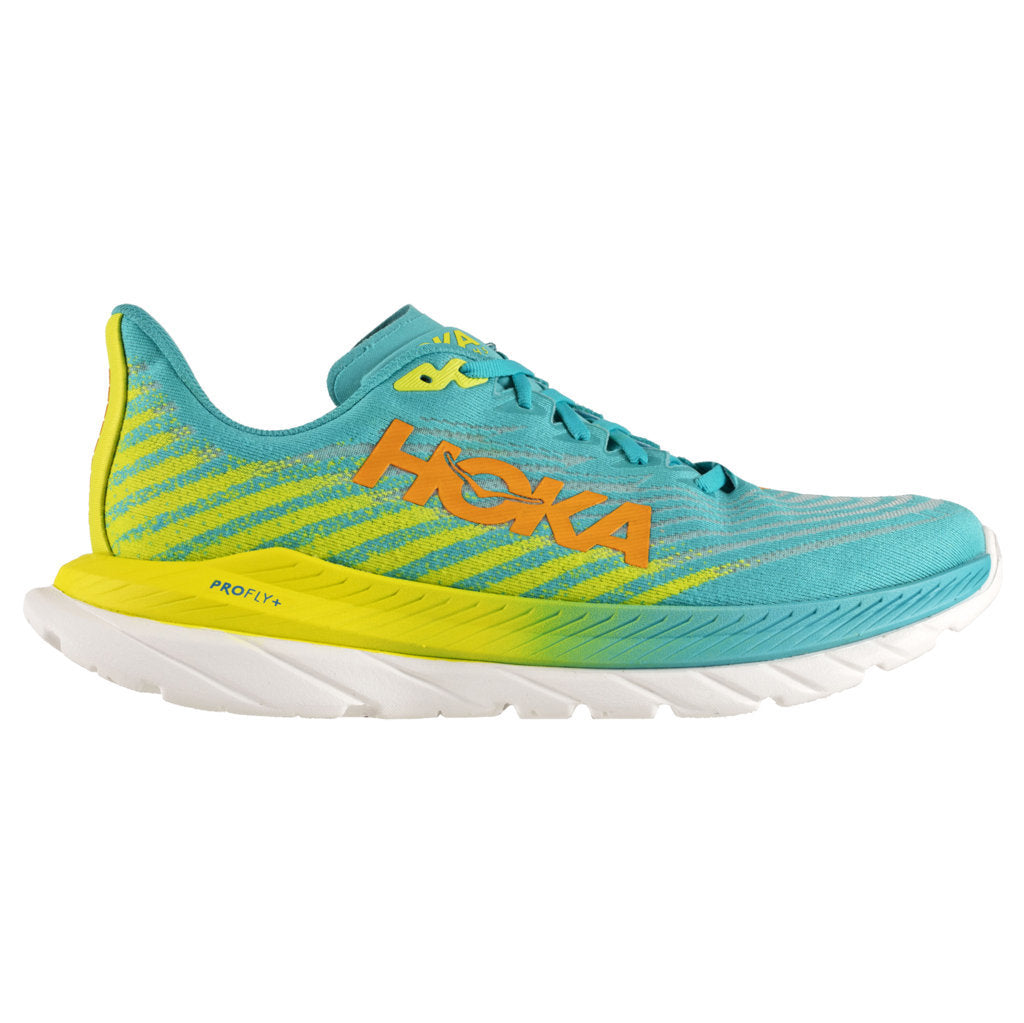 Hoka One One Mach 5 Textile Mens Trainers#color_ceramic evening primrose