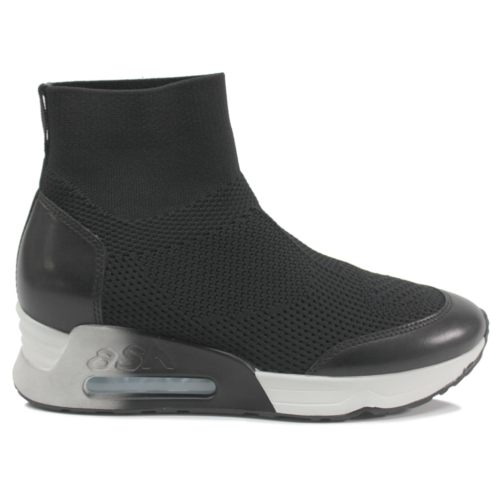 Ash Lunar Leather Textile Women's High-Top Trainers#color_black black