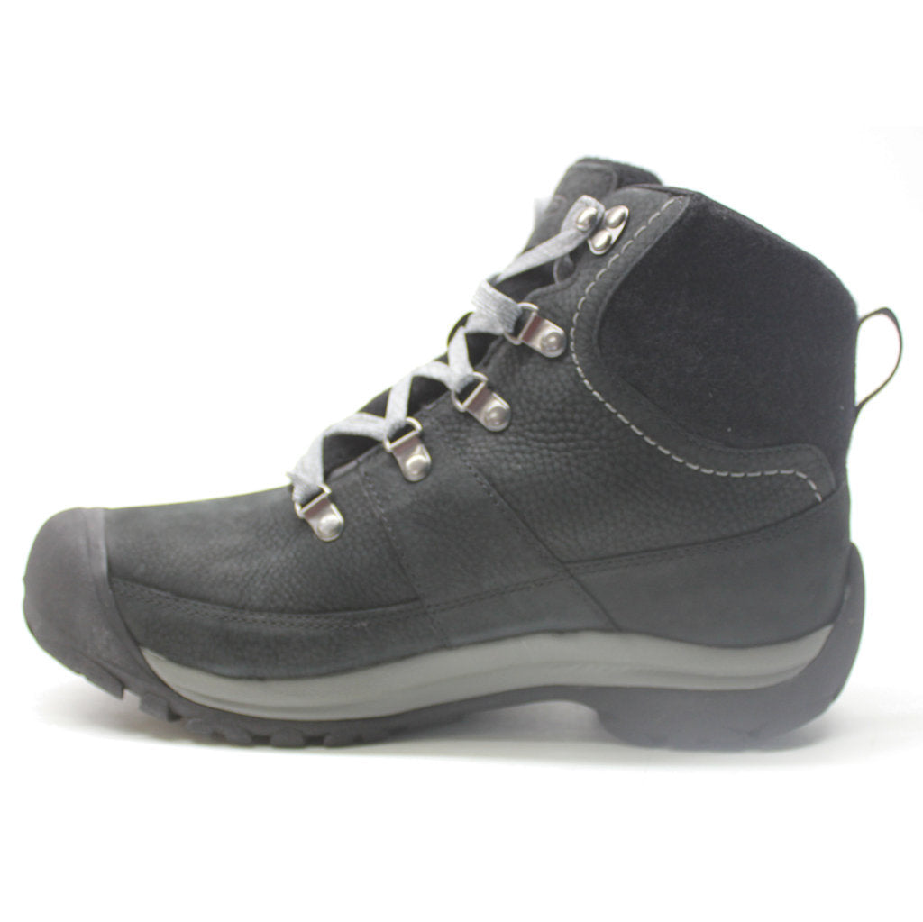 Keen Kaci III Mid Waterproof Leather & Textile Women's Snow Boots#color_black steel grey