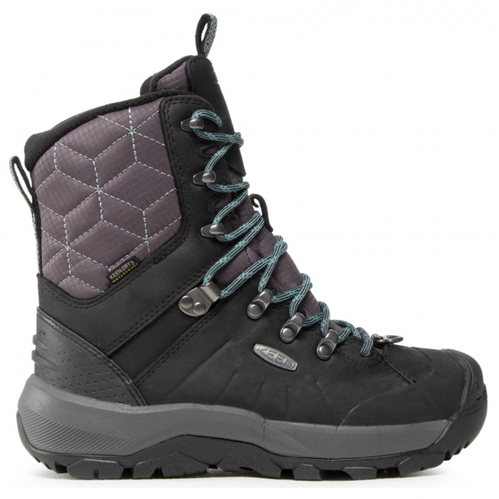 Keen Revel IV High Waterproof Leather Women's Snow Boots#color_black north atlantic