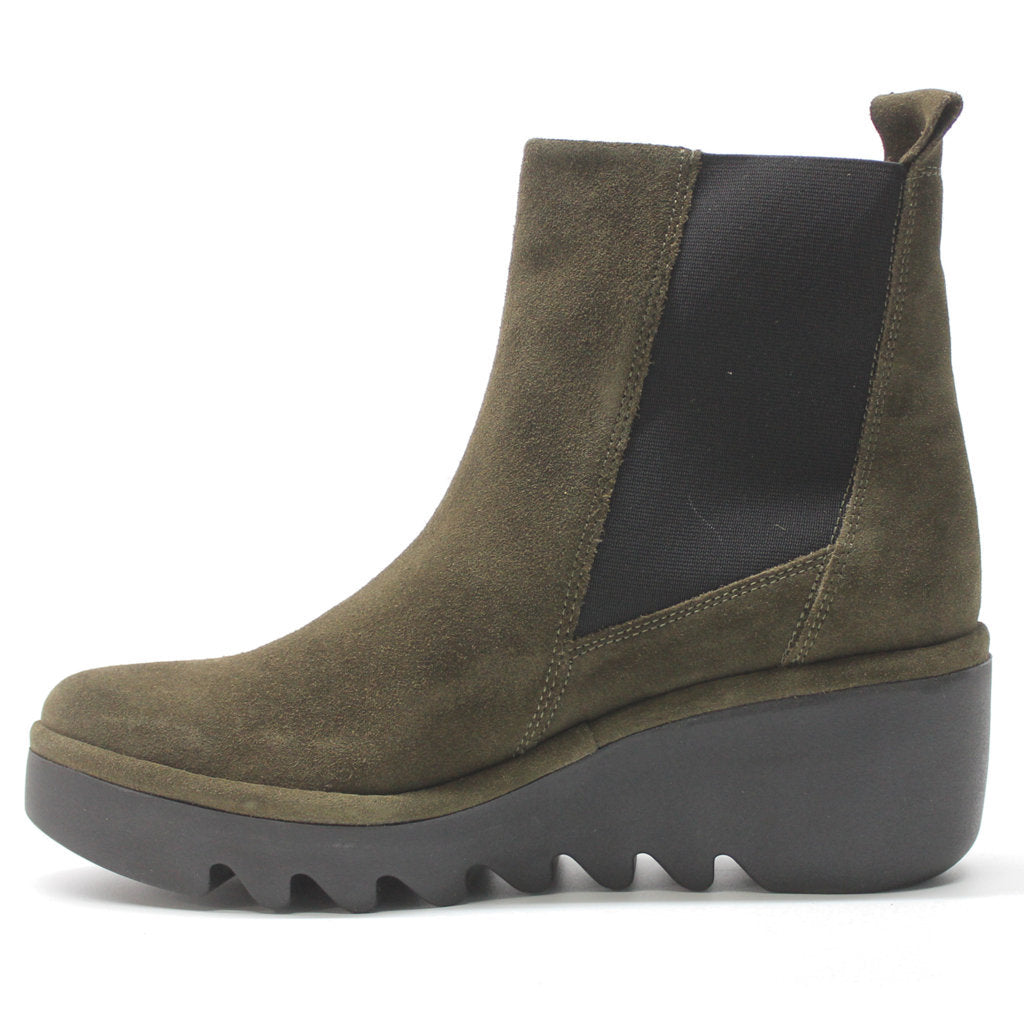 Fly London BAGU233FLY Suede Leather Womens Boots#color_sludge