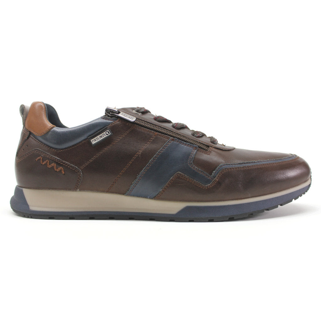 Pikolinos Cambil M5N-6010C3 Leather Mens Trainers#color_olmo